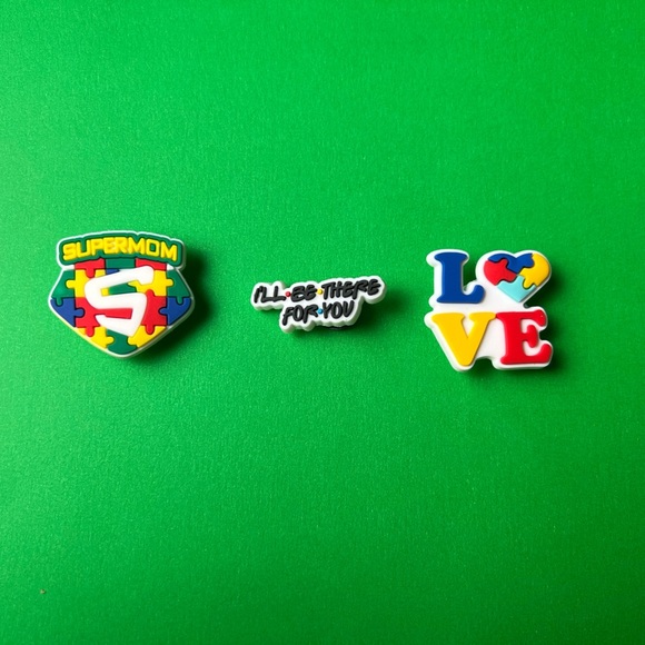 Autism Awareness Crocs Shoe Charms Set of 9 - jibbitz Charms - Picture 3 of 7